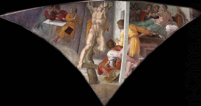 Punishment of Haman, Michelangelo Buonarroti